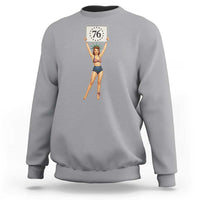 Vintage Patriotic Pin Up Girl 1776 Sweatshirt Statue of Liberty Retro Americana Graphic
