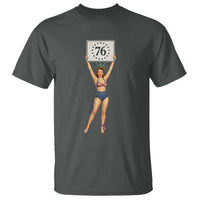Vintage Patriotic Pin Up Girl 1776 T Shirt Statue of Liberty Retro Americana Graphic