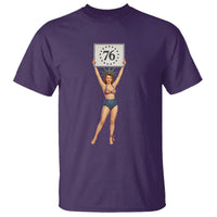 Vintage Patriotic Pin Up Girl 1776 T Shirt Statue of Liberty Retro Americana Graphic