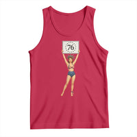 Vintage Patriotic Pin Up Girl 1776 Tank Top Statue of Liberty Retro Americana Graphic