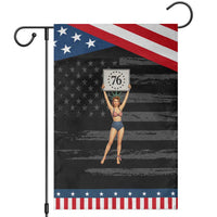 Vintage Pin Up Girl 1776 Patriotic Garden Flag Statue of Liberty Retro Americana Graphic