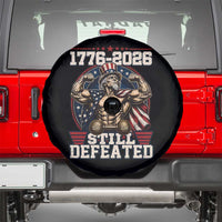 Still Undefeated 1776 to 2026 Muscular Uncle Sam Spare Tire Cover Buff Bodybuilder American Flag 250th Anniversary Semiquincentennial