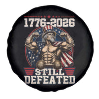Still Undefeated 1776 to 2026 Muscular Uncle Sam Spare Tire Cover Buff Bodybuilder American Flag 250th Anniversary Semiquincentennial