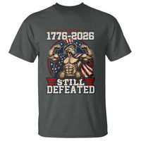 Still Undefeated 1776 to 2026 Muscular Uncle Sam T Shirt Buff Bodybuilder American Flag 250th Anniversary Semiquincentennial