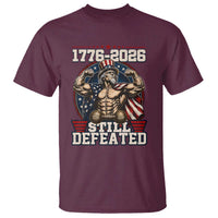 Still Undefeated 1776 to 2026 Muscular Uncle Sam T Shirt Buff Bodybuilder American Flag 250th Anniversary Semiquincentennial