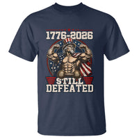 Still Undefeated 1776 to 2026 Muscular Uncle Sam T Shirt Buff Bodybuilder American Flag 250th Anniversary Semiquincentennial
