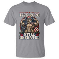 Still Undefeated 1776 to 2026 Muscular Uncle Sam T Shirt Buff Bodybuilder American Flag 250th Anniversary Semiquincentennial