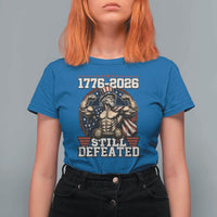 Still Undefeated 1776 to 2026 Muscular Uncle Sam T Shirt For Women Buff Bodybuilder American Flag 250th Anniversary Semiquincentennial