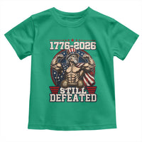 Still Undefeated 1776 to 2026 Muscular Uncle Sam Toddler T Shirt Buff Bodybuilder American Flag 250th Anniversary Semiquincentennial