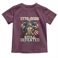 Still Undefeated 1776 to 2026 Muscular Uncle Sam Toddler T Shirt Buff Bodybuilder American Flag 250th Anniversary Semiquincentennial