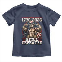 Still Undefeated 1776 to 2026 Muscular Uncle Sam Toddler T Shirt Buff Bodybuilder American Flag 250th Anniversary Semiquincentennial