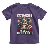 Still Undefeated 1776 to 2026 Muscular Uncle Sam Toddler T Shirt Buff Bodybuilder American Flag 250th Anniversary Semiquincentennial