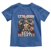 Still Undefeated 1776 to 2026 Muscular Uncle Sam Toddler T Shirt Buff Bodybuilder American Flag 250th Anniversary Semiquincentennial