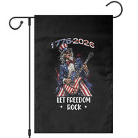 Let Freedom Rock Uncle Sam Rock Star Garden Flag Funny Electric Guitar Player American Flag Suit 1776 to 2026 Semiquincentennial