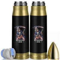 Let Freedom Rock Uncle Sam Rock Star Bullet Tumbler Funny Electric Guitar Player American Flag Suit 1776 to 2026 Semiquincentennial
