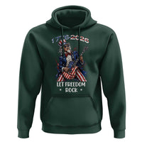 Let Freedom Rock Uncle Sam Rock Star Hoodie Funny Electric Guitar Player American Flag Suit 1776 to 2026 Semiquincentennial