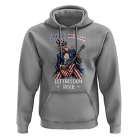 Let Freedom Rock Uncle Sam Rock Star Hoodie Funny Electric Guitar Player American Flag Suit 1776 to 2026 Semiquincentennial