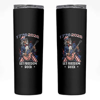 Let Freedom Rock Uncle Sam Rock Star Skinny Tumbler Funny Electric Guitar Player American Flag Suit 1776 to 2026 Semiquincentennial