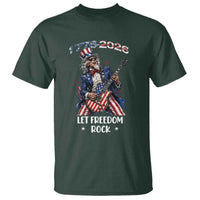 Let Freedom Rock Uncle Sam Rock Star T Shirt Funny Electric Guitar Player American Flag Suit 1776 to 2026 Semiquincentennial