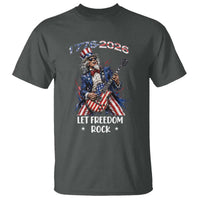 Let Freedom Rock Uncle Sam Rock Star T Shirt Funny Electric Guitar Player American Flag Suit 1776 to 2026 Semiquincentennial