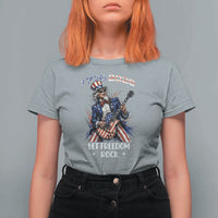 Let Freedom Rock Uncle Sam Rock Star T Shirt For Women Funny Electric Guitar Player American Flag Suit 1776 to 2026 Semiquincentennial