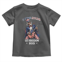 Let Freedom Rock Uncle Sam Rock Star Toddler T Shirt Funny Electric Guitar Player American Flag Suit 1776 to 2026 Semiquincentennial
