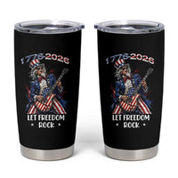 Let Freedom Rock Uncle Sam Rock Star Tumbler Cup Funny Electric Guitar Player American Flag Suit 1776 to 2026 Semiquincentennial