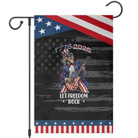 Let Freedom Rock Uncle Sam Rock Star Patriotic Garden Flag Funny Electric Guitar Player American Flag Suit 1776 to 2026 Semiquincentennial