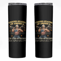 USA 250 Years of Freedom Muscular George Washington Weightlifter Skinny Tumbler Built Different Since 1776 Funny Patriotic 1st President Bodybuilder