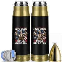Still Undefeated 1776 to 2026 Muscular George Washington Bullet Tumbler Buff Bodybuilder American Flag Cape 250th Anniversary Semiquincentennial