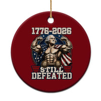 Still Undefeated 1776 to 2026 Muscular George Washington Ceramic Ornament Buff Bodybuilder American Flag Cape 250th Anniversary Semiquincentennial