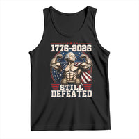Still Undefeated 1776 to 2026 Muscular George Washington Tank Top Buff Bodybuilder American Flag Cape 250th Anniversary Semiquincentennial