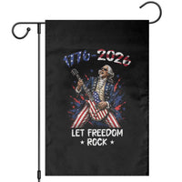 Let Freedom Rock George Washington Rock Star Garden Flag Funny Electric Guitar Player American Flag Suit 1776 to 2026 Semiquincentennial