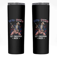Let Freedom Rock George Washington Rock Star Skinny Tumbler Funny Electric Guitar Player American Flag Suit 1776 to 2026 Semiquincentennial