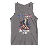 Let Freedom Rock George Washington Rock Star Tank Top Funny Electric Guitar Player American Flag Suit 1776 to 2026 Semiquincentennial