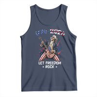 Let Freedom Rock George Washington Rock Star Tank Top Funny Electric Guitar Player American Flag Suit 1776 to 2026 Semiquincentennial