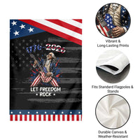 Let Freedom Rock George Washington Rock Star Patriotic Garden Flag Funny Electric Guitar Player American Flag Suit 1776 to 2026 Semiquincentennial