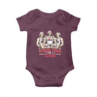 Dream Team of 1776 Funny Founding Fathers Basketball Players Baby Onesie Patriotic Sports Team Parody 4th of July 250th Anniversary