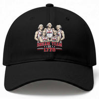 Dream Team of 1776 Funny Founding Fathers Basketball Players Baseball Cap Patriotic Sports Team Parody 4th of July 250th Anniversary