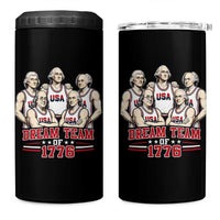 Dream Team of 1776 Funny Founding Fathers Basketball Players 4 in 1 Can Cooler Tumbler Patriotic Sports Team Parody 4th of July 250th Anniversary