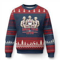 Dream Team of 1776 Funny Founding Fathers Basketball Players Ugly Christmas Sweater Patriotic Sports Team Parody 4th of July 250th Anniversary