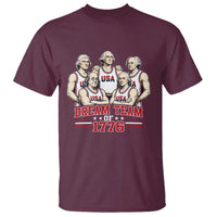 Dream Team of 1776 Funny Founding Fathers Basketball Players T Shirt Patriotic Sports Team Parody 4th of July 250th Anniversary