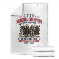 1776 National Champions Liberty Legends Vintage Throw Blanket Horseback Founding Fathers America 250th Anniversary
