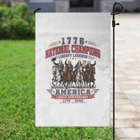 1776 National Champions Liberty Legends Vintage Garden Flag Horseback Founding Fathers America 250th Anniversary