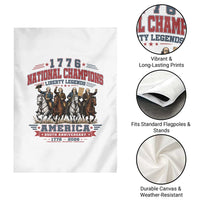 1776 National Champions Liberty Legends Vintage Garden Flag Horseback Founding Fathers America 250th Anniversary