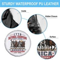 1776 National Champions Liberty Legends Vintage Spare Tire Cover Horseback Founding Fathers America 250th Anniversary