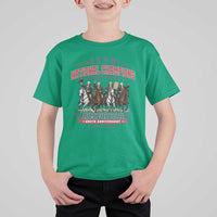 1776 National Champions Liberty Legends Vintage T Shirt For Kid Horseback Founding Fathers America 250th Anniversary