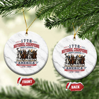 1776 National Champions Liberty Legends Vintage Ceramic Ornament Horseback Founding Fathers America 250th Anniversary