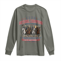 1776 National Champions Liberty Legends Vintage Long Sleeve Shirt Horseback Founding Fathers America 250th Anniversary