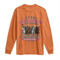 1776 National Champions Liberty Legends Vintage Long Sleeve Shirt Horseback Founding Fathers America 250th Anniversary